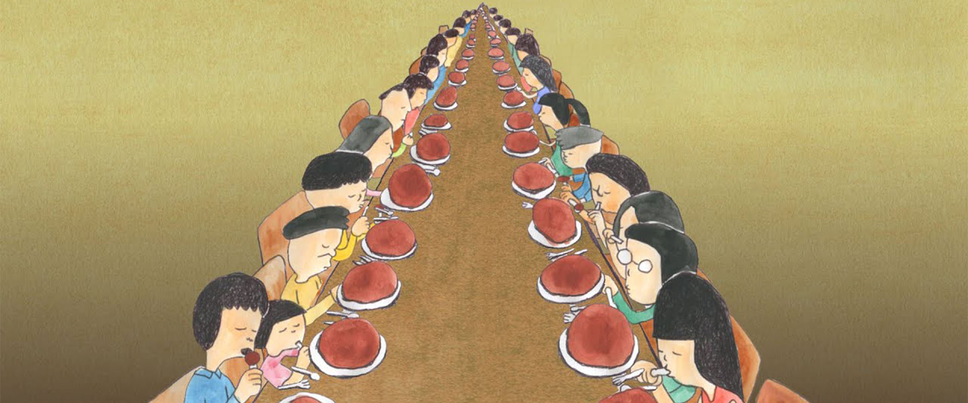 食べる人たち（村本 咲）/ People who are eating (Saki MURAMOTO)